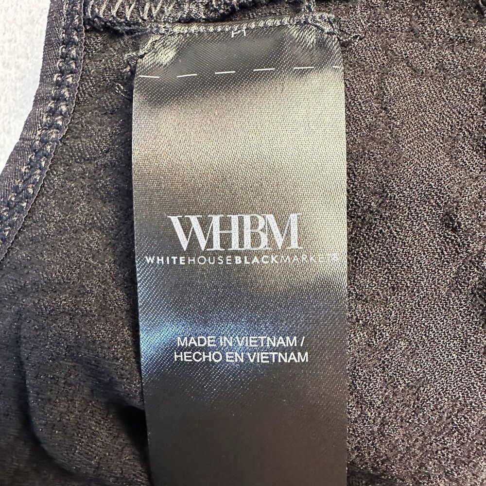 WHBM FORME Black Seamless Jacquard Scoop Neck Tee Size XS NWT - Picture 5 of 7